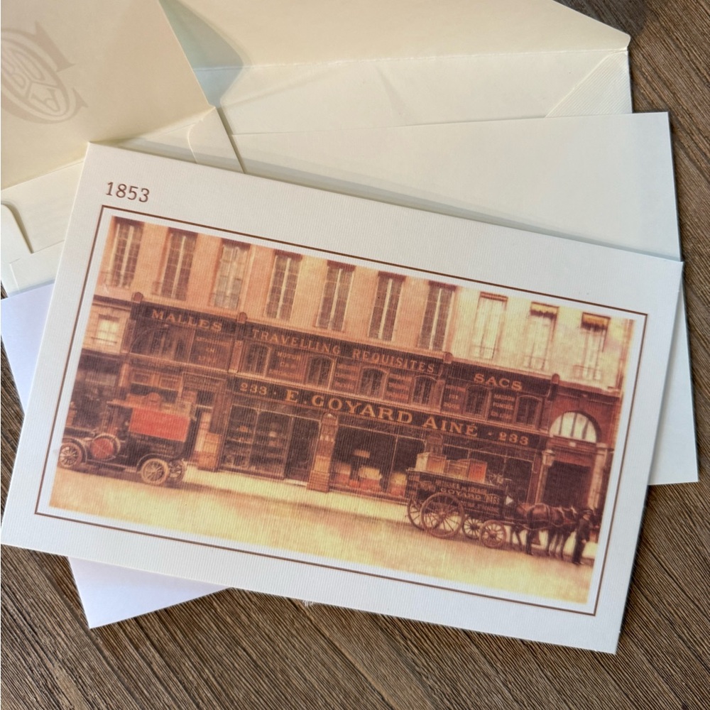 Goyard Brown and Cream Thank You Card Design